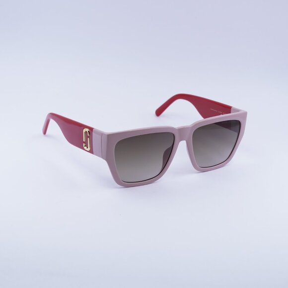 Marc Jacobs MARC 646/S 0C48 HA Sunglasses Pink/Red Square Frame, Brown Lenses - Picture 4 of 10